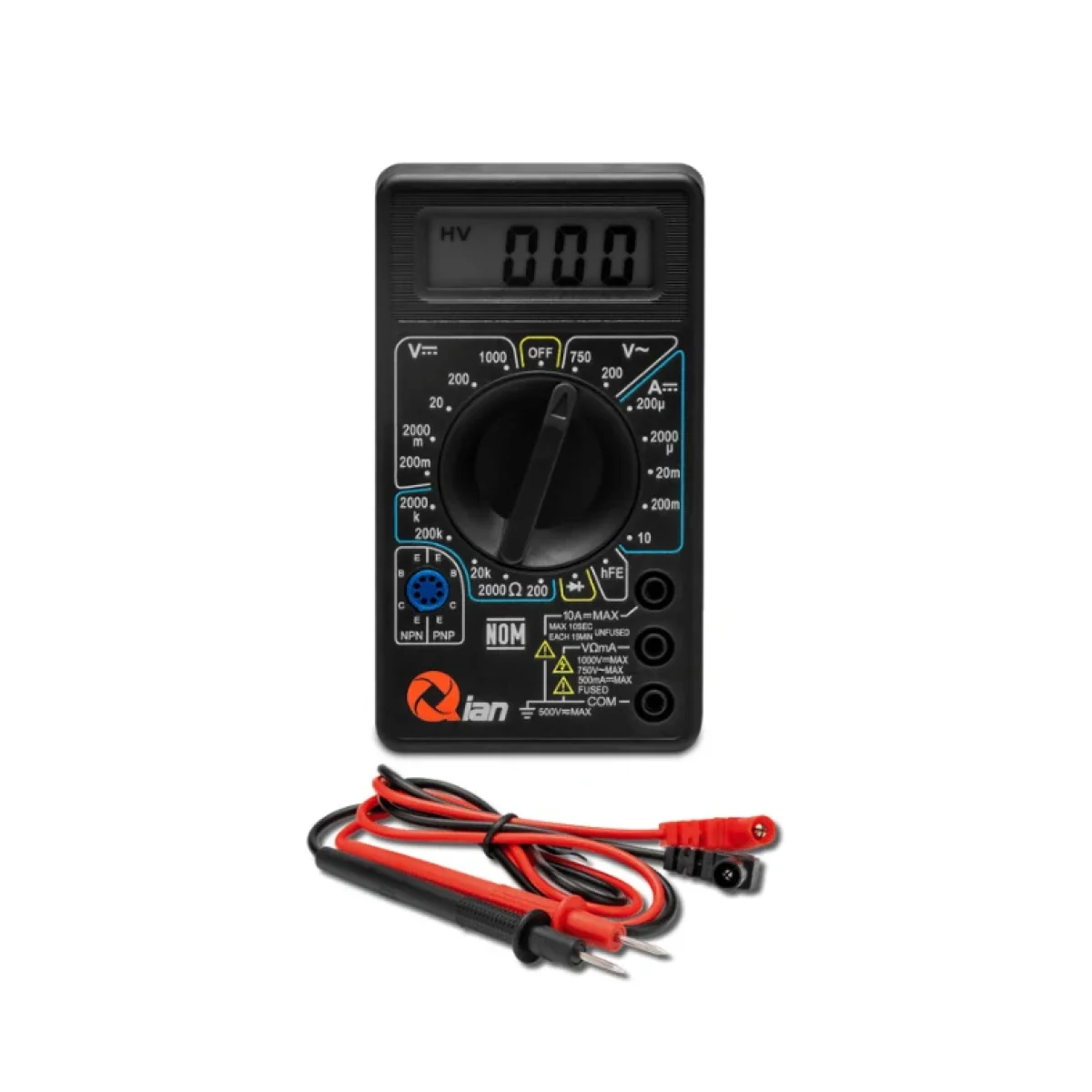 Multimetro Digital QIAN QAD 90011 Pantalla LCD QAD 90011