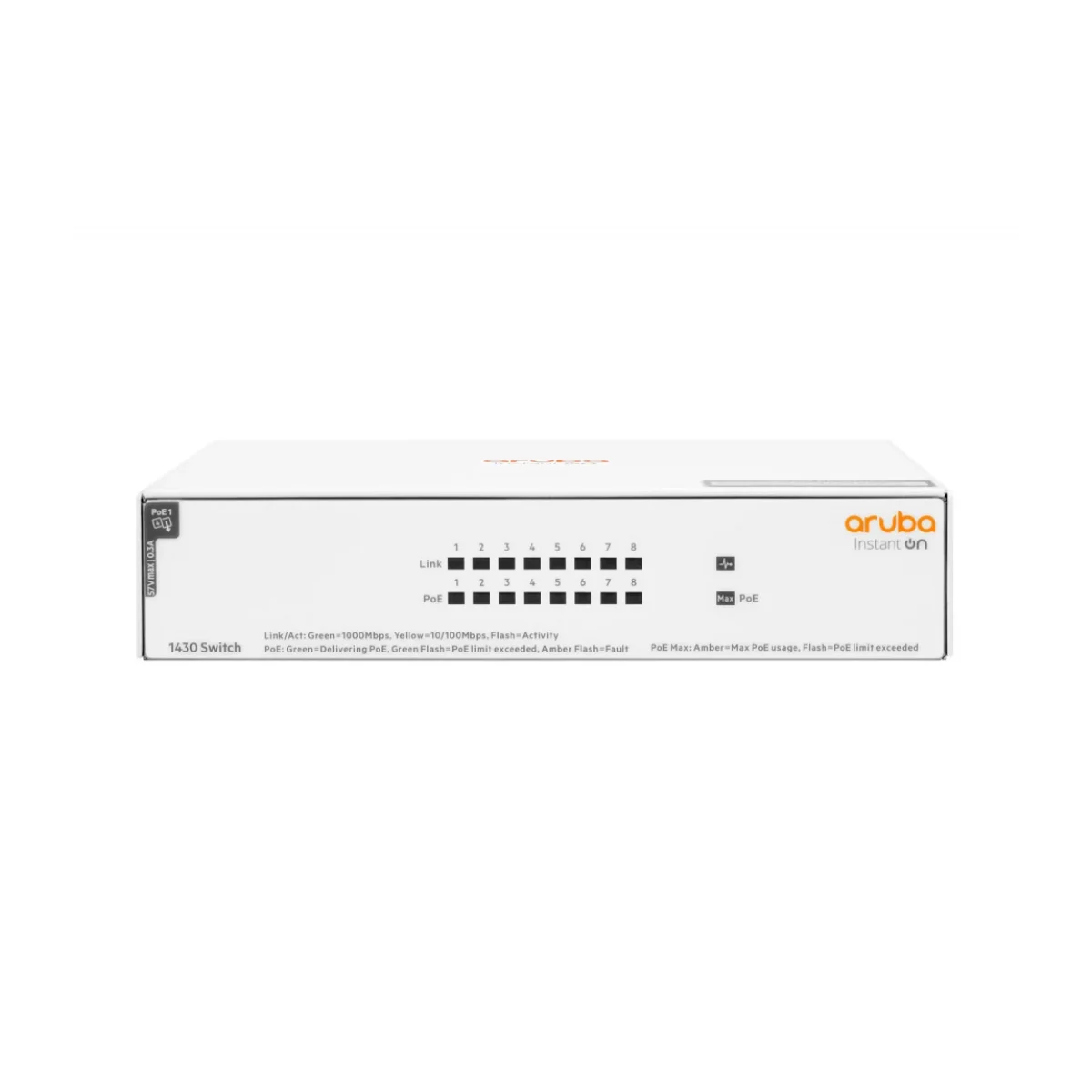 Switch Aruba Instant On 1430 Gigabit Ethernet 8 Pu R8R46A