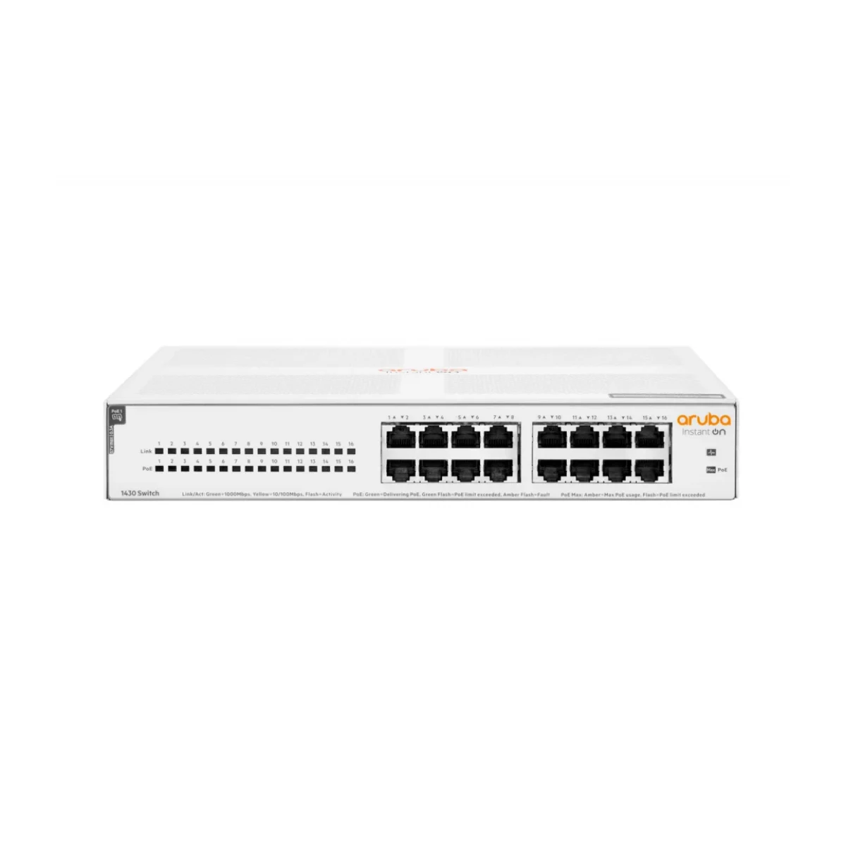 Switch Aruba Instant On 1430 16 Puertos Gigabit PoE No Gestionado R8R48A