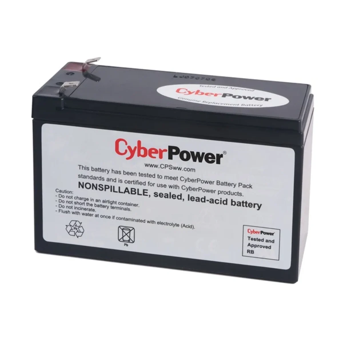 Bateria De Reemplazo Cyberpower 12 V Negro RB1280