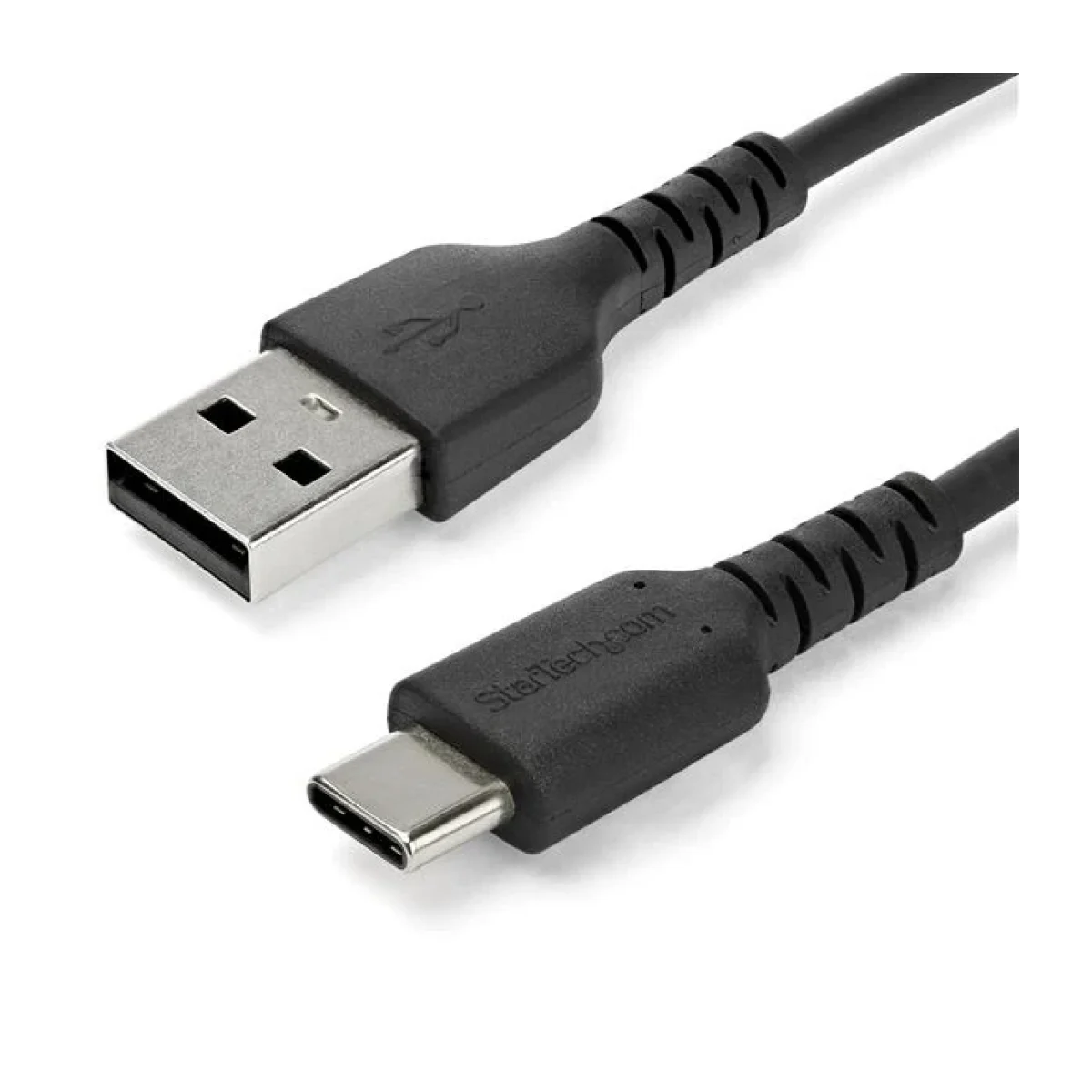 Cable USB StarTechcom RUSB2AC1MB USB 20 a USB C 1 M Fibra Aramida Negro RUSB2AC1MB