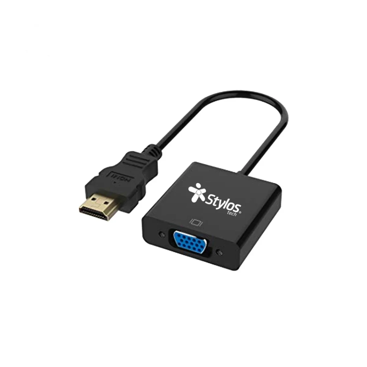 Convertidor HDMI VGA Stylos STACHV1B HDMI VGA AUX 35mm 15cm STACHV1B