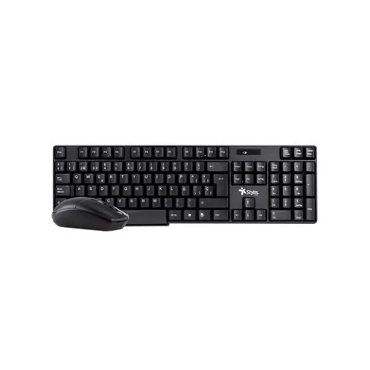 Kit de Teclado y Mouse Stylos STPKTM3B Inalambrico USB Espanol Negro STPKTM3B