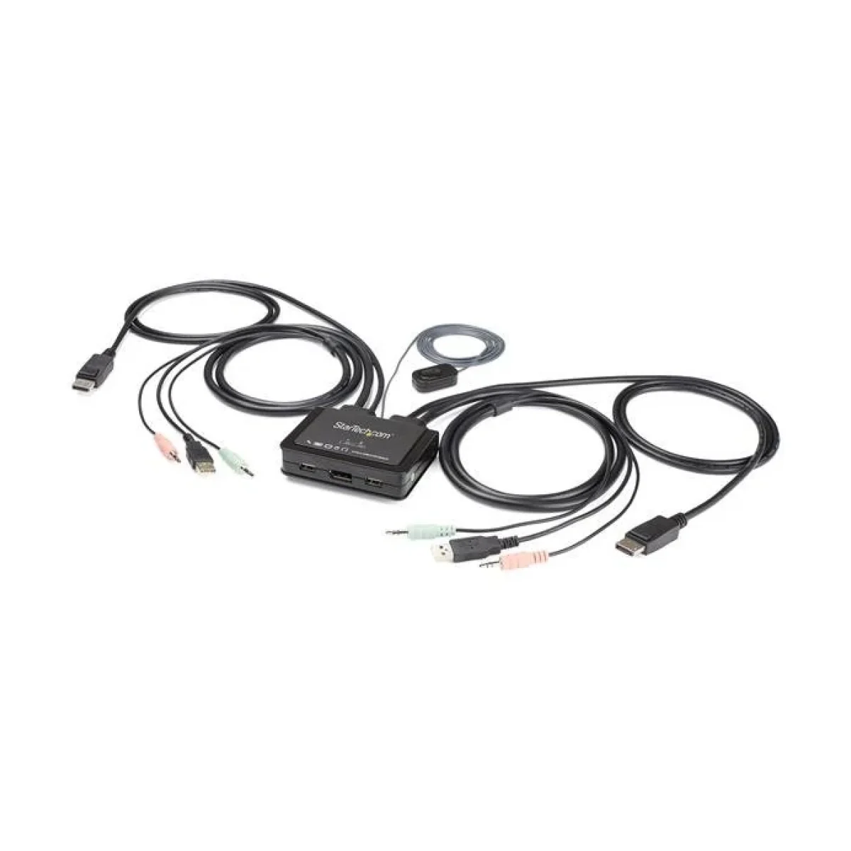 Switch Conmutador KVM StarTechcom 2 Puertos DisplayPort USB Cables Integrados SV211DPUA4K