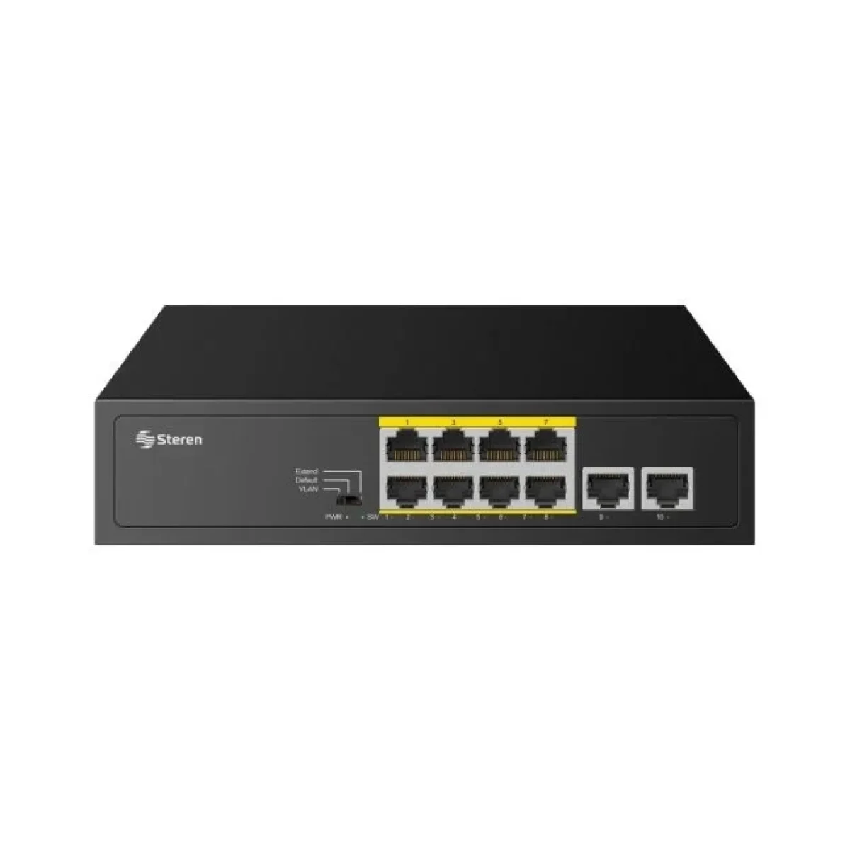 Switch Steren 8 Puertos PoE + 2 Uplink Modelo SWI-210POE
