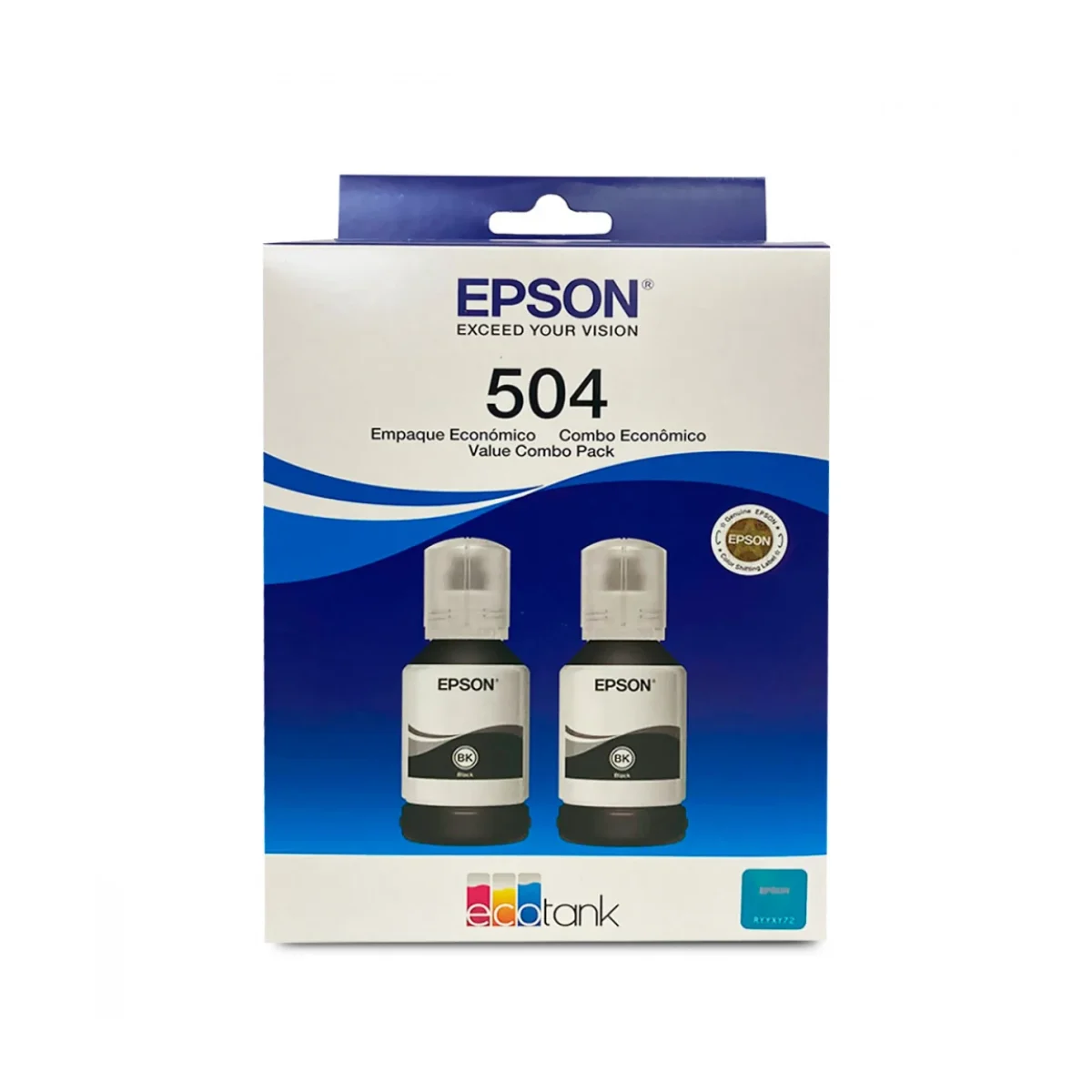 Botella de Tinta Epson 504 Negro 2 Piezas T504120 2P