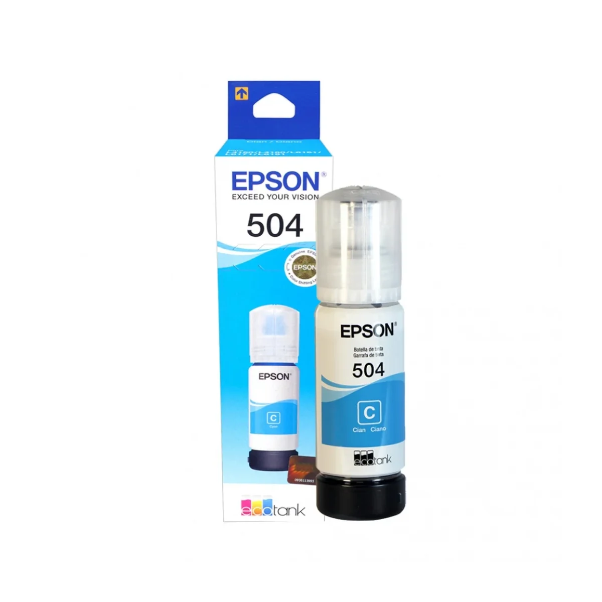 Botella De Tinta Epson 504 Cian 70Ml T504220 AL