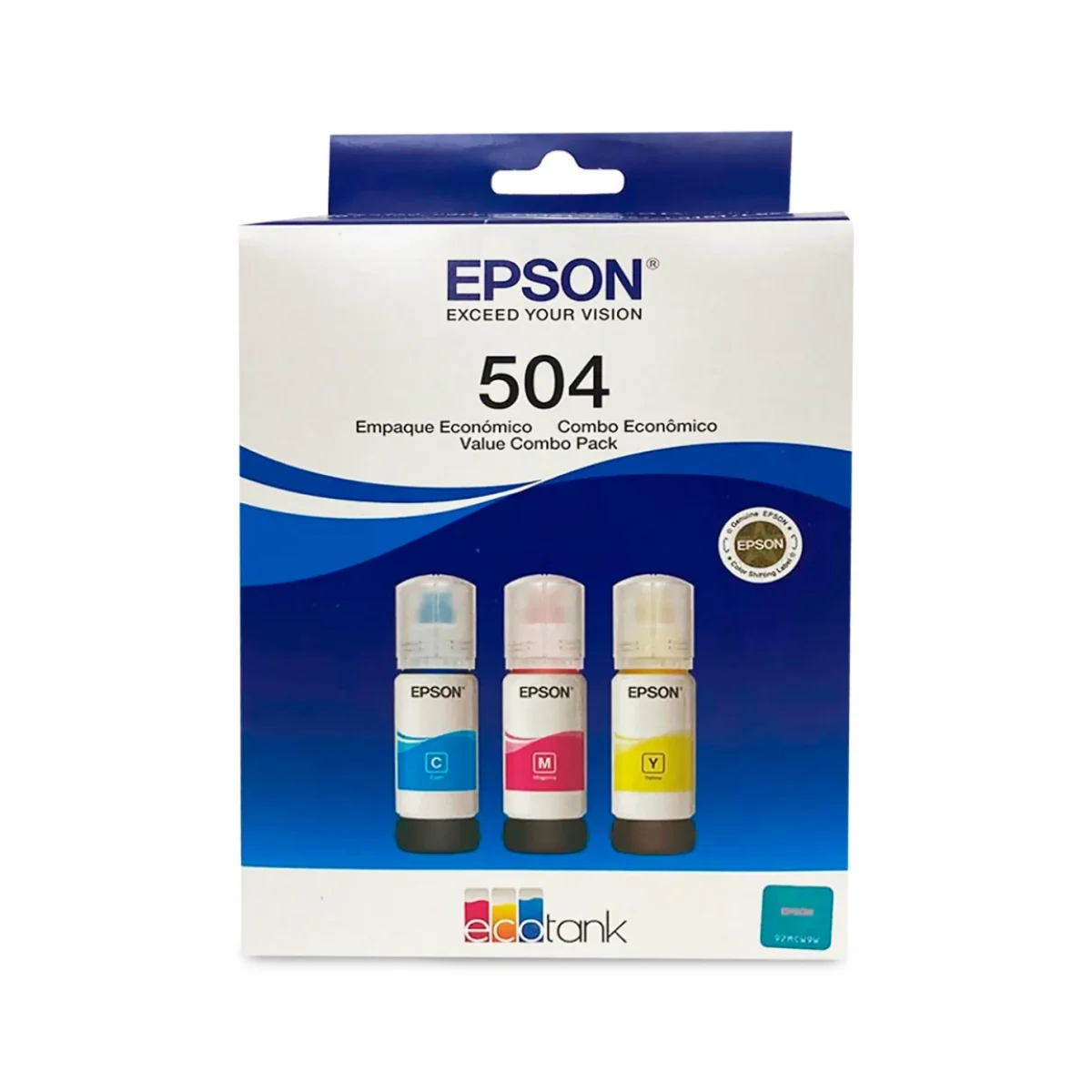Tinta Epson T504 3 Botellas Cian Magenta Amarillo T504520 3P