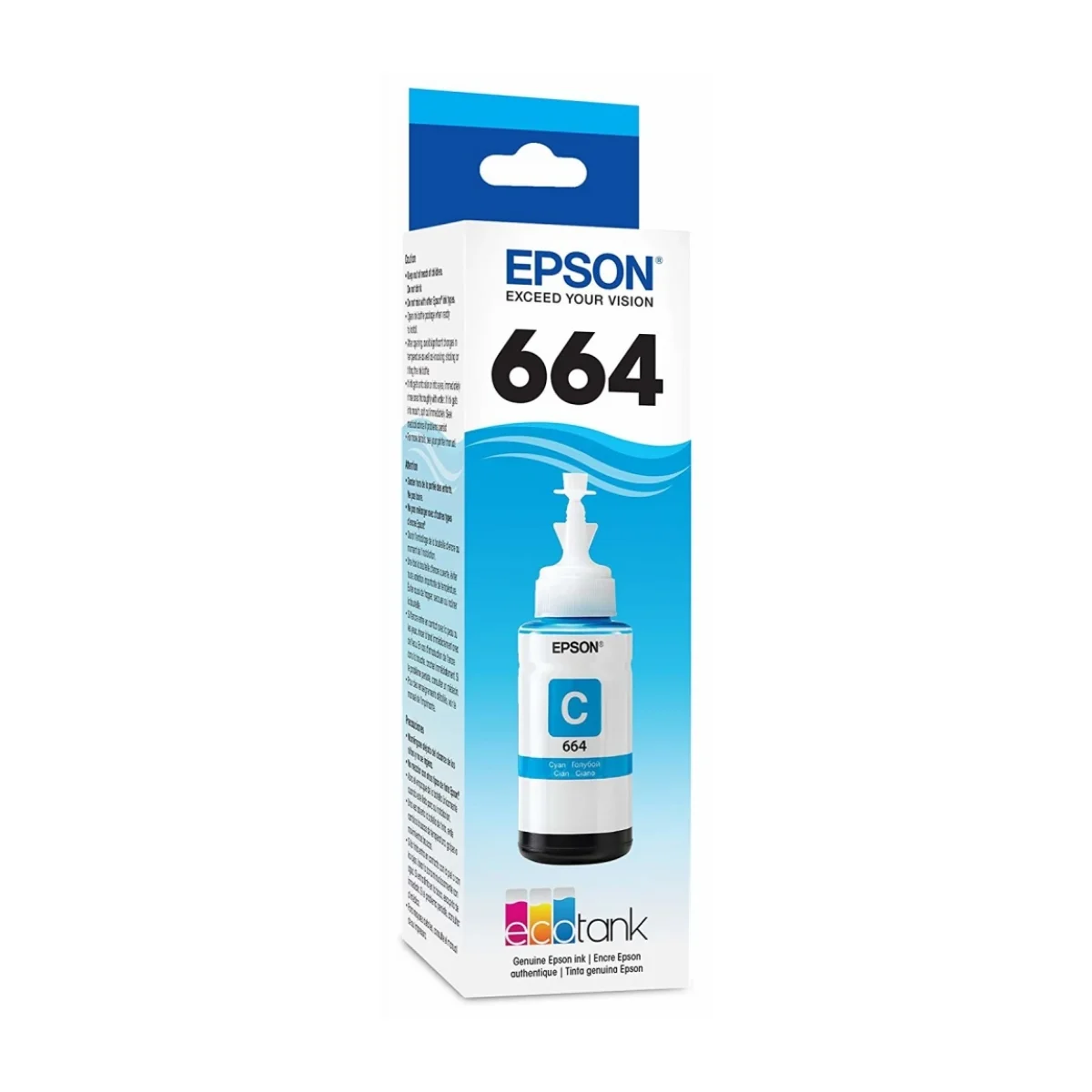 Botella De Tinta Epson 664 Cian 70Ml T664220 AL