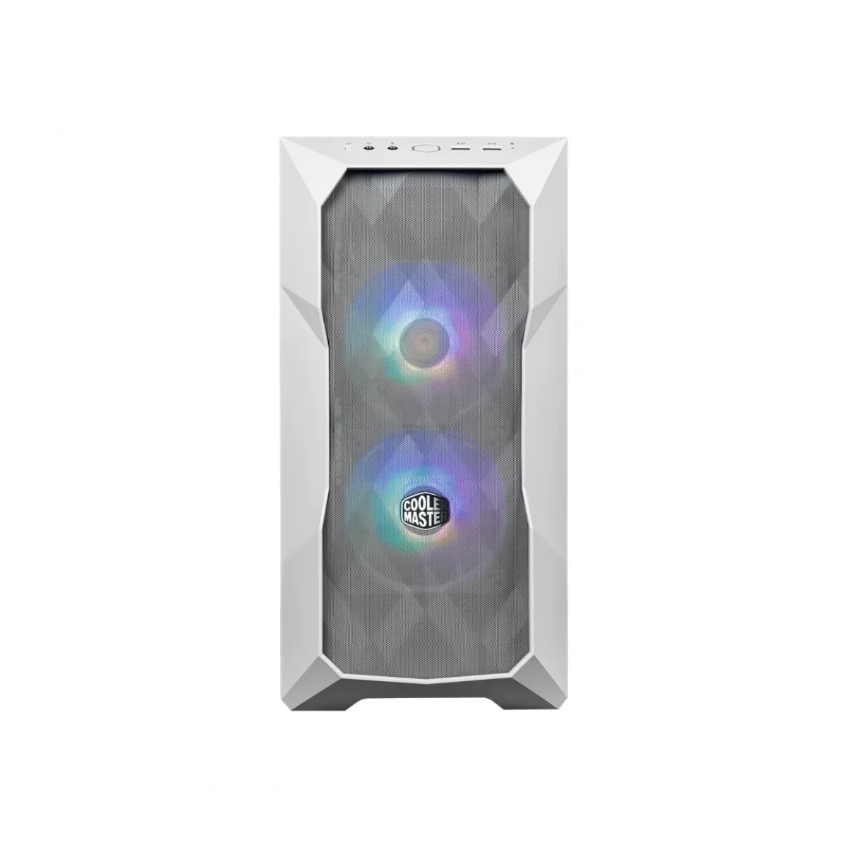 Gabinete Gamer Cooler Master TD300 Mesh Media Torre Mini ITX Micro ATX 2x Ventiladores Panel Lateral Blanco TD300 WGNN S00