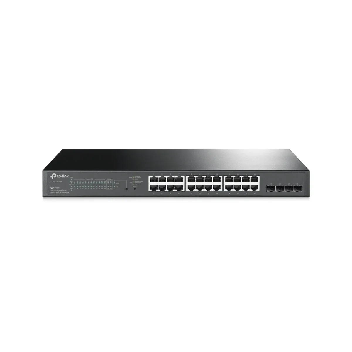 Switch TP LINK Jetstream 24 Puertos Gigabit 4 SFP PoE Gestionado TL SG2428P