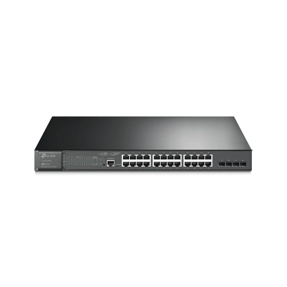 Switch TP LINK JetStream 28 Puertos Gigabit 4 SFP PoE Gestionado TL SG3428MP
