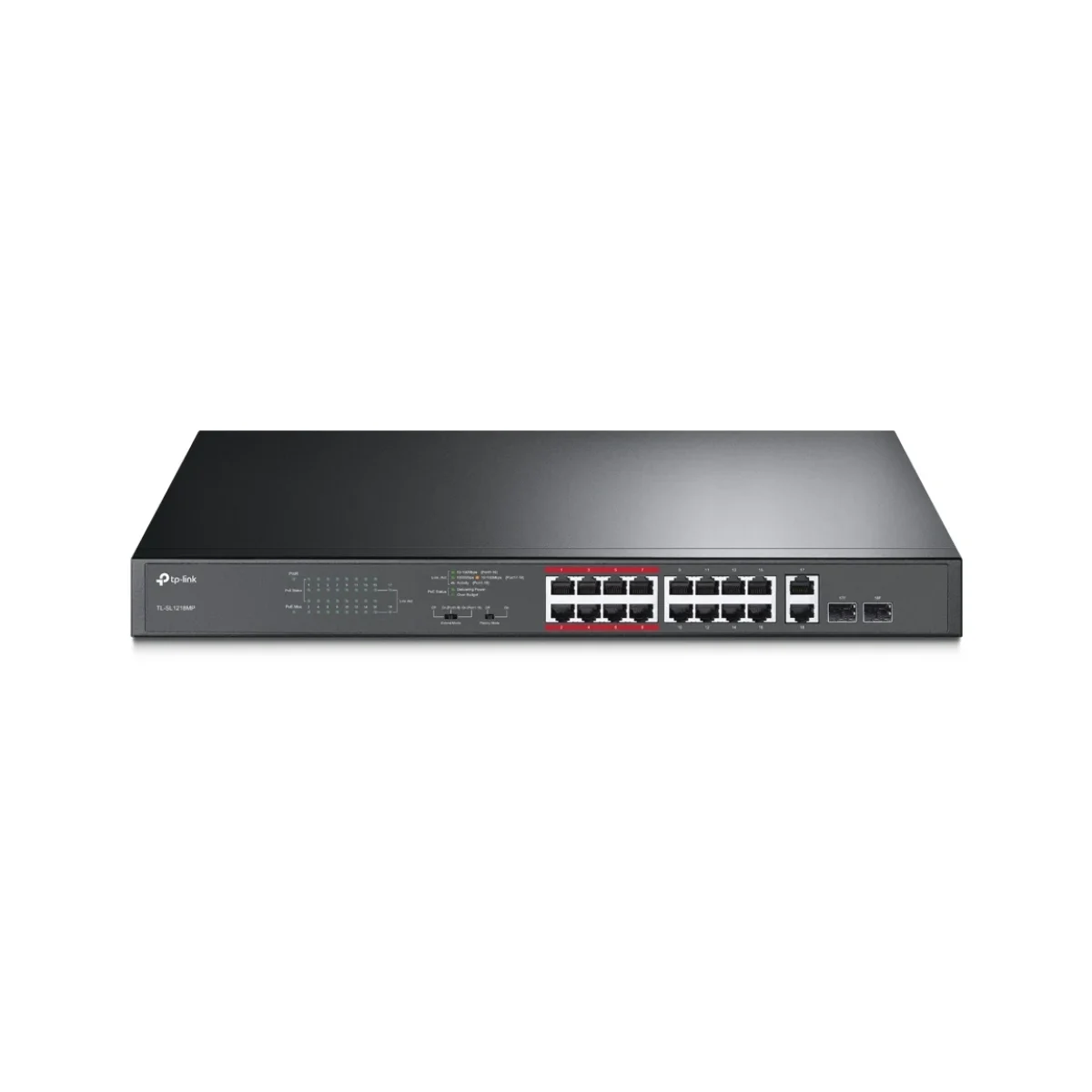 Switch TP LINK SL1218MP 16 Puertos Gigabit PoE 2 SFP No Gestionado TL SL1218MP