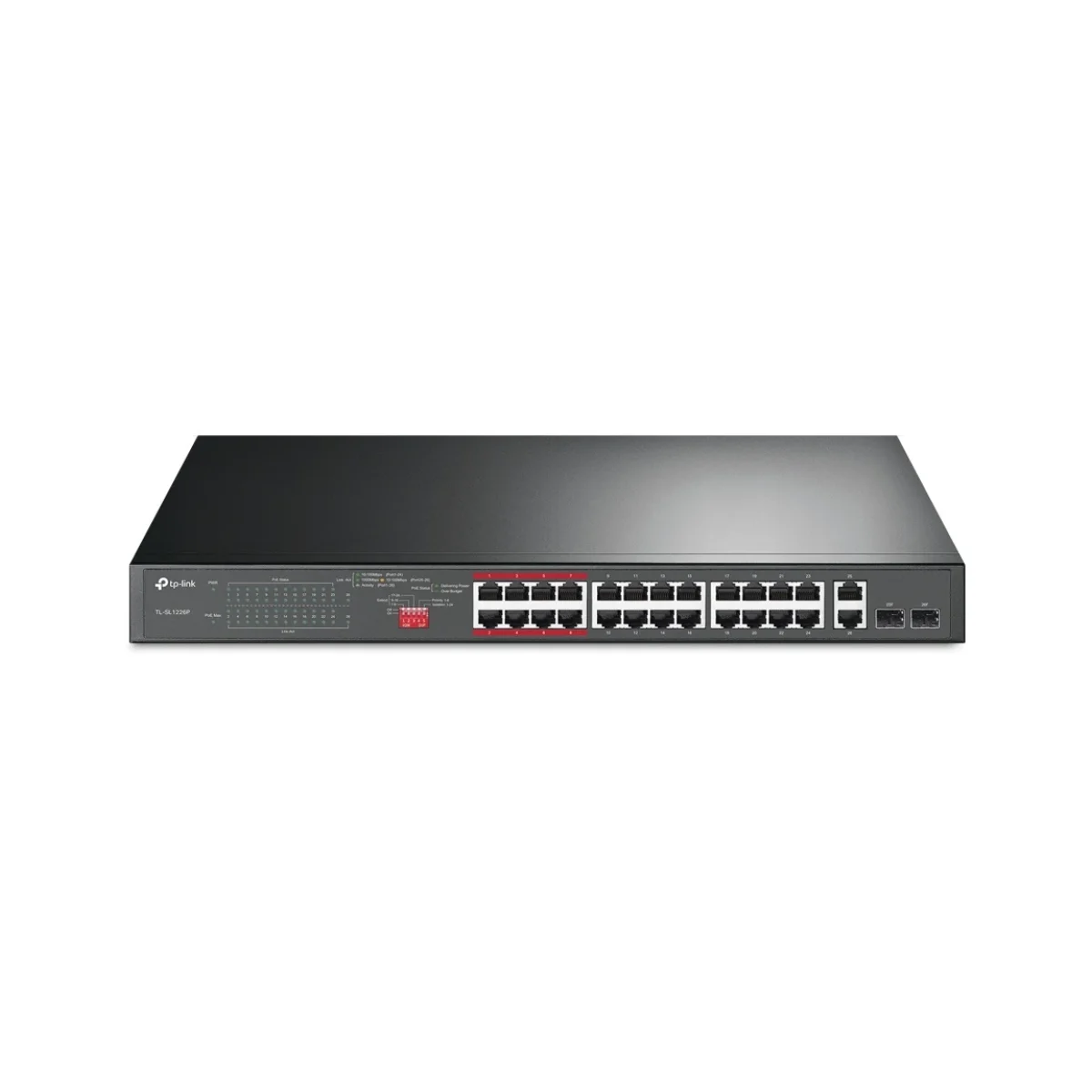 Switch TP LINK TL SL1226P 24 Puertos Fast Ethernet 2 Gigabit 2 SFP No Gestionado TL SL1226P