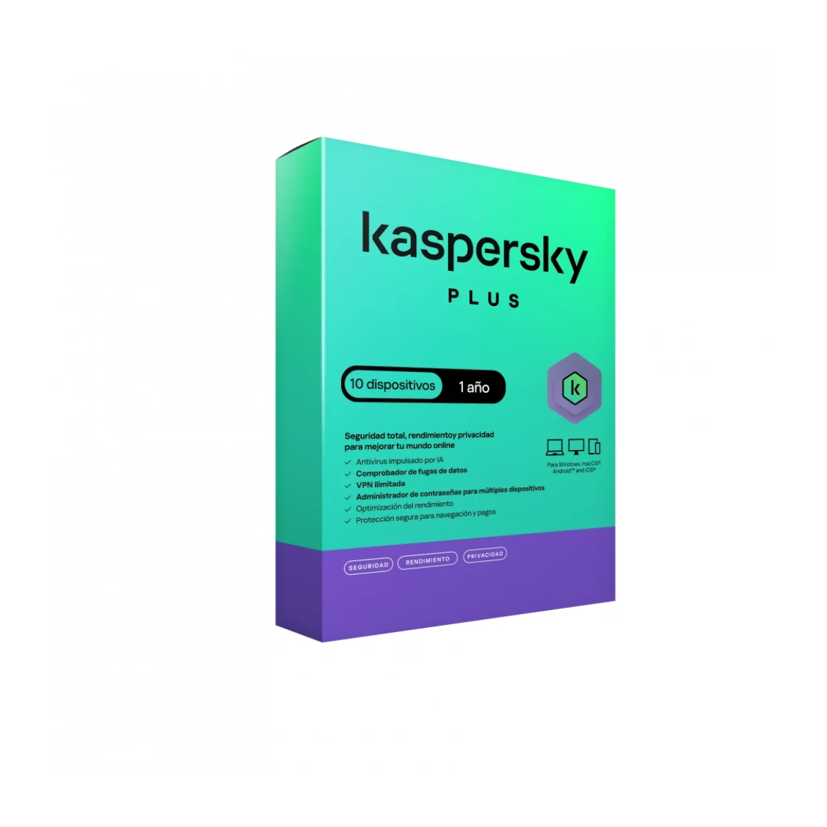Antivirus Kaspersky Plus 10 Dispositivos 1 Ano Caja TMKS 408