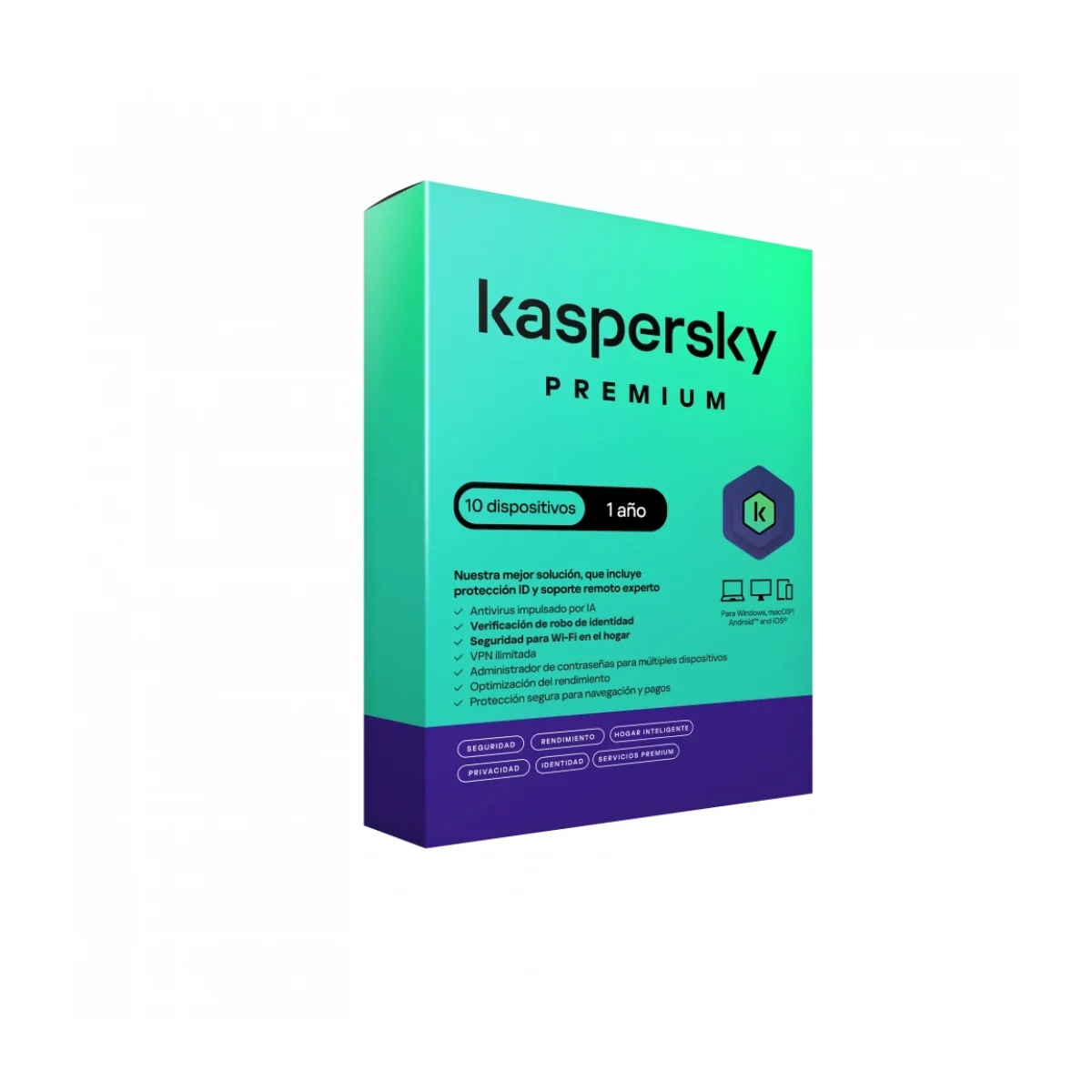 Antivirus Kaspersky Premium 10 Dispositivos 1 Ano Caja TMKS 411