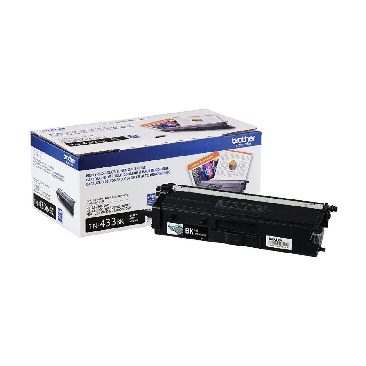 Toner Brother Tn433Bk 4500 Paginas Negro TN433BK