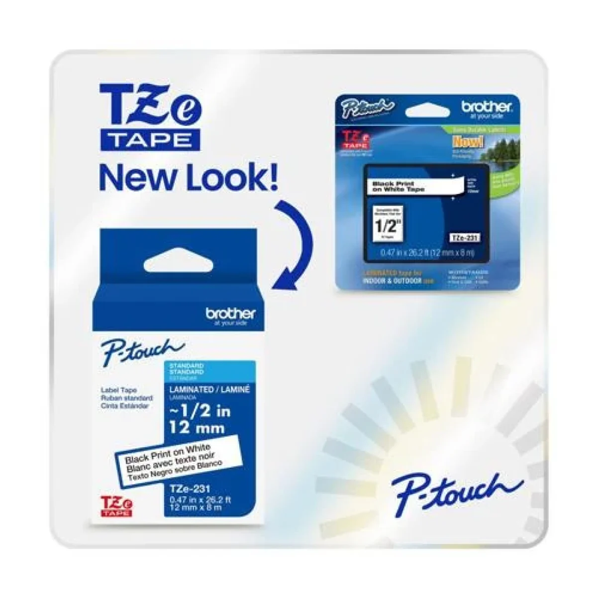 brother cinta laminada negro tze211g