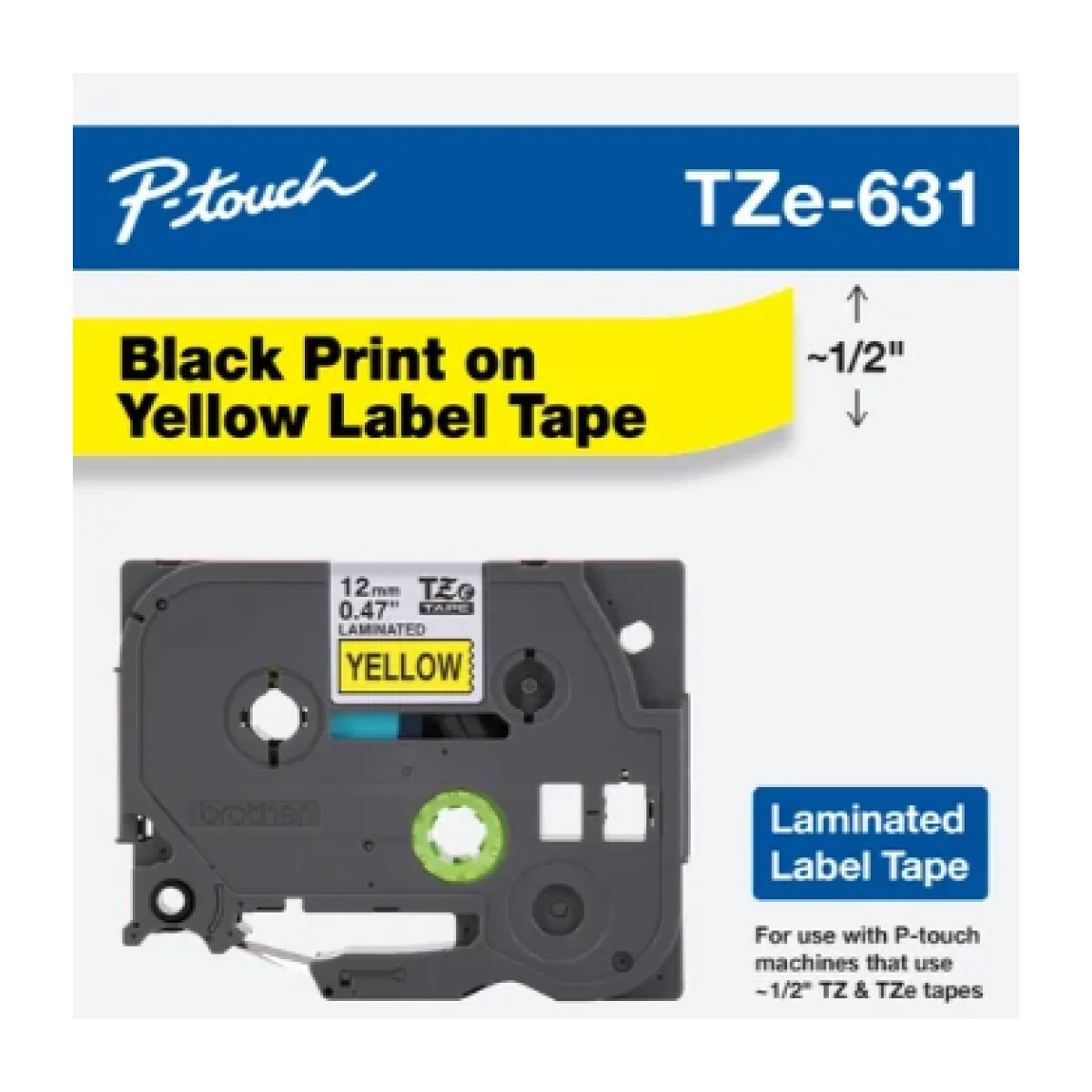 brother cinta laminada texto tze631g