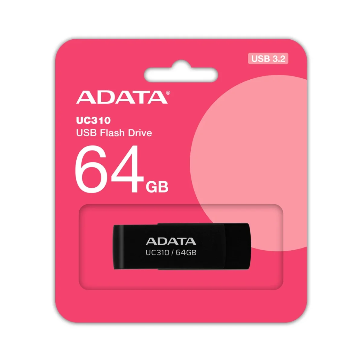 Memoria USB ADATA UC310 64GB USB 32 Negro UC310 64G RBK