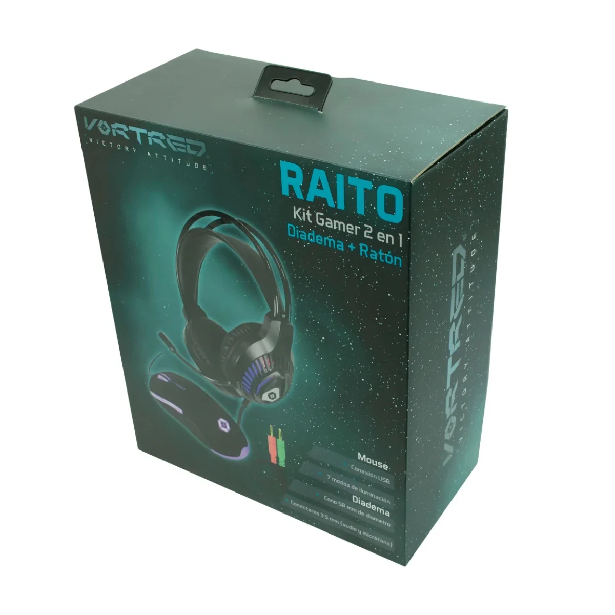 Kit Gamer Vortred Raito Mouse Diadema RGB Alambric V 930648