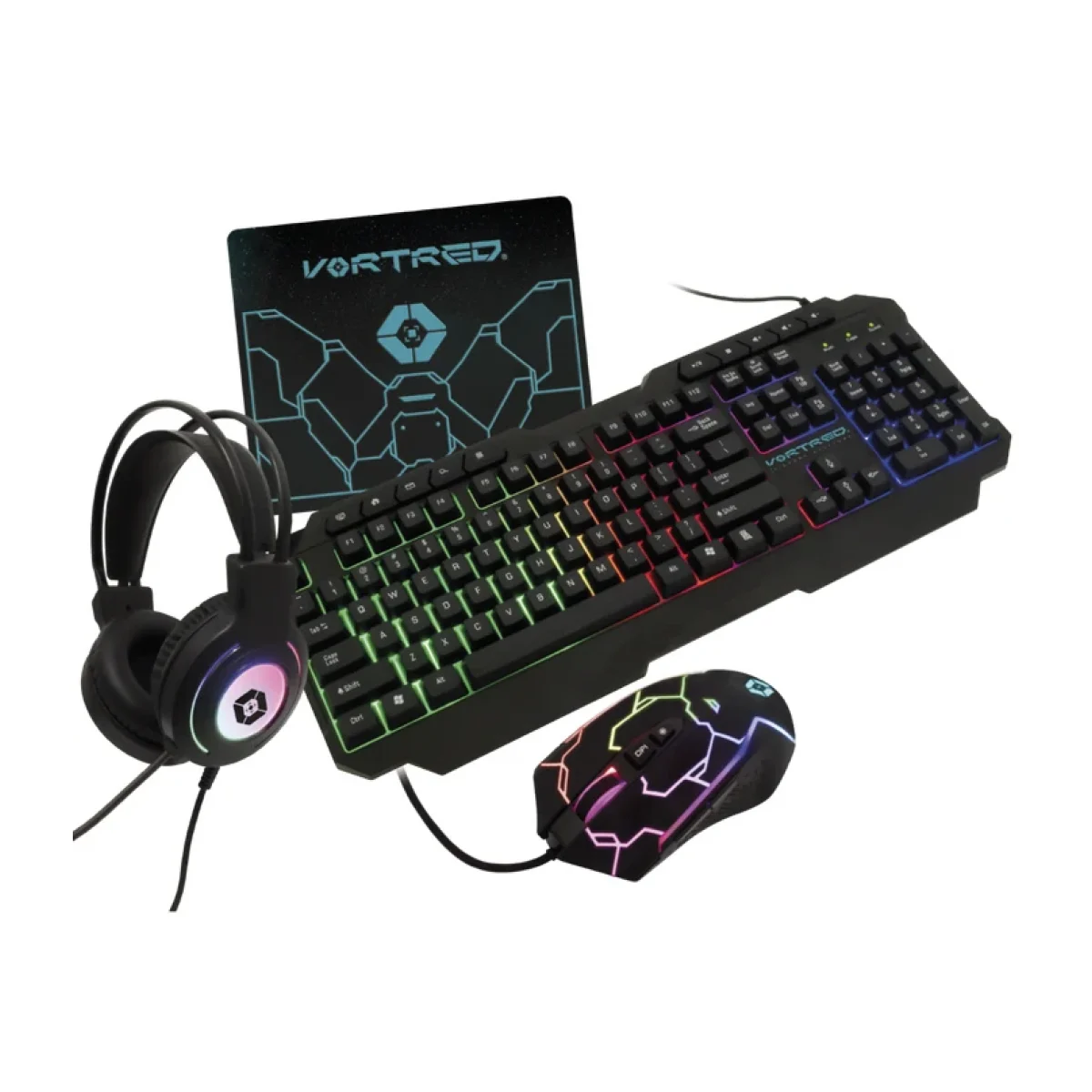 kit gamer vortred gearup teclado diadema mouse mo v 930655