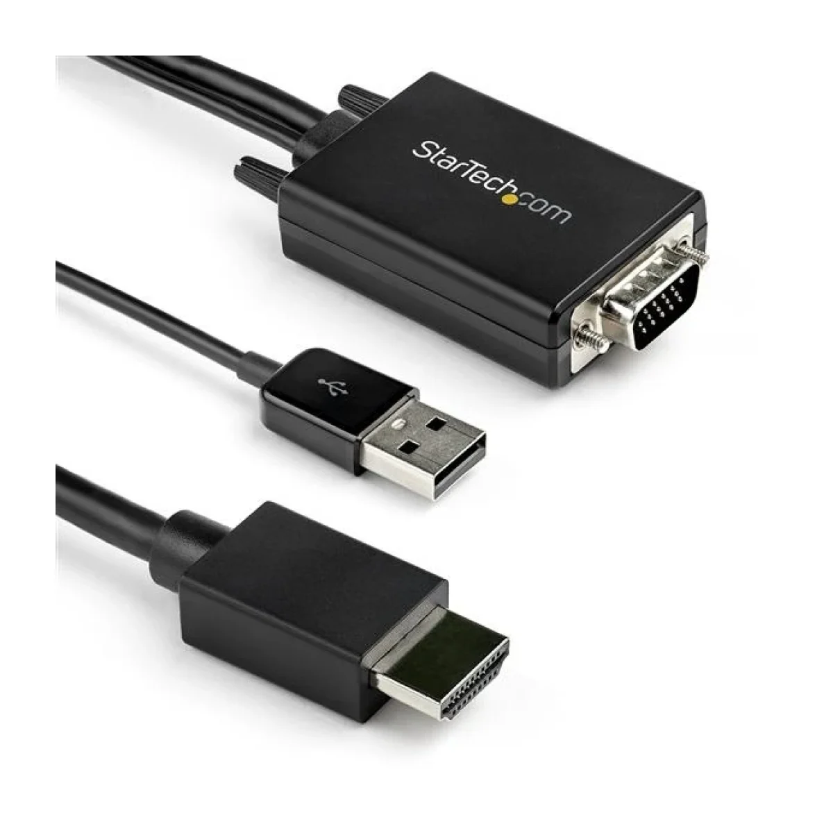 Adaptador StarTechcom VGA2HDMM2M VGA a HDMI Alimentacion USB 2 Mts 1080p Negro VGA2HDMM2M