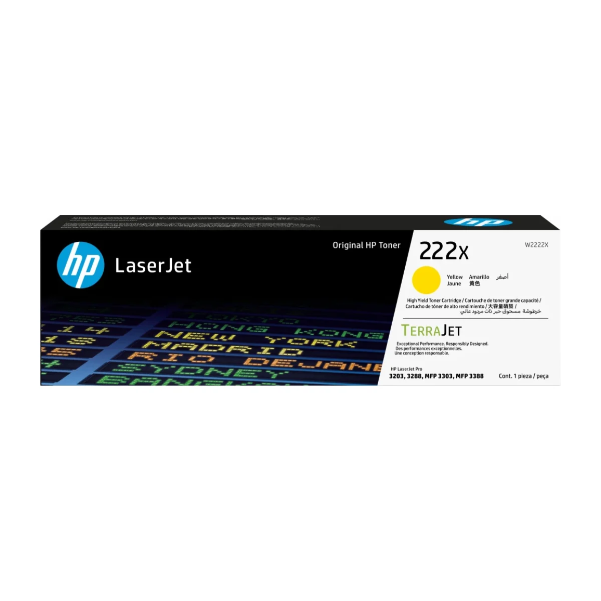 hp cartucho de toner w2222x