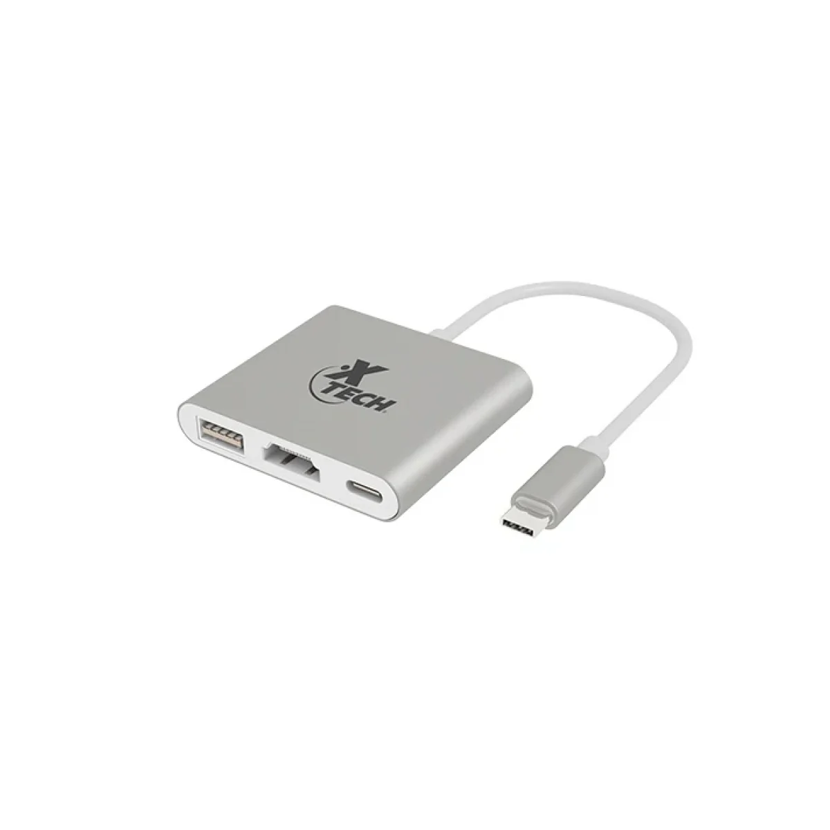 Adaptador Xtech XTC 565 USB C HDMI USB 3 0 Gris XT XTC 565