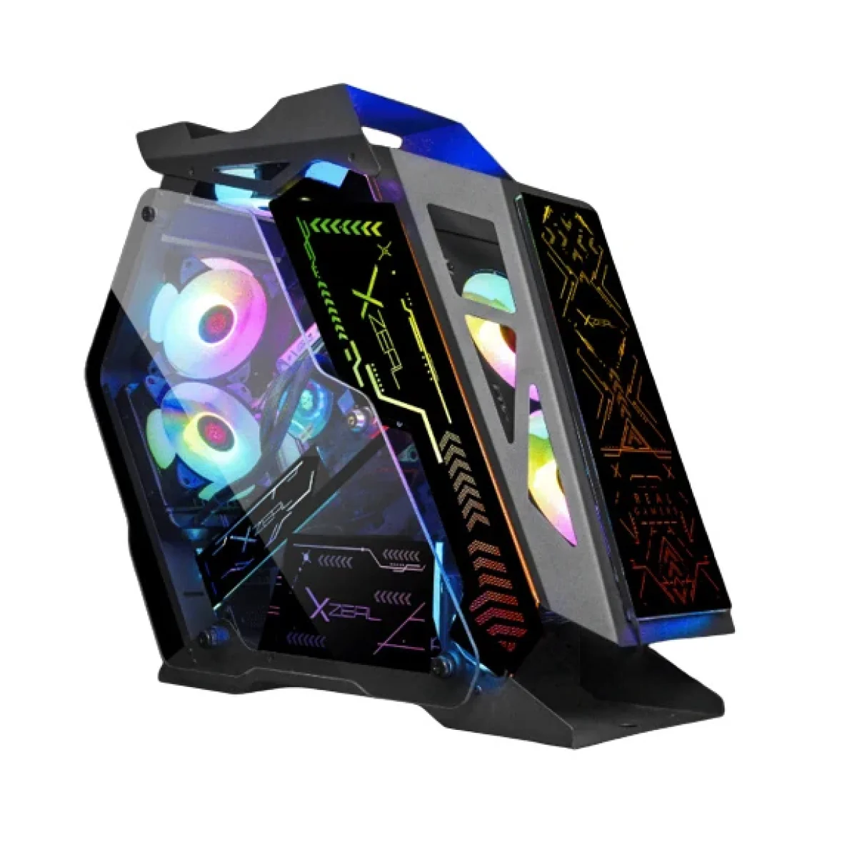 Gabinete Gamer XZeal IR02 Micro ATX Mini ITX Panel Lateral XZGAIRRGBB