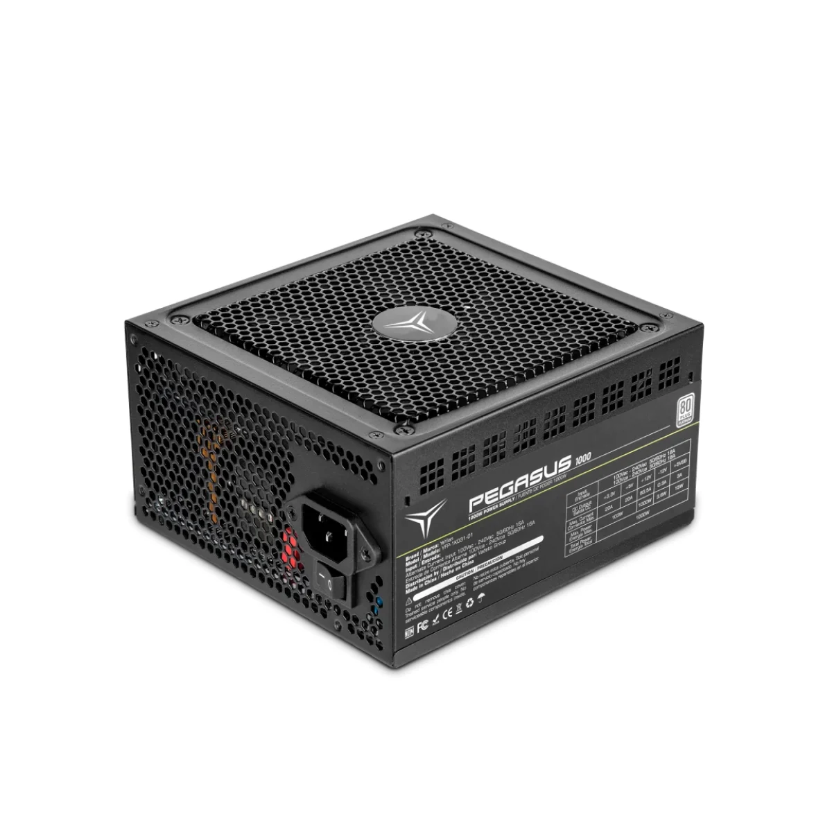 Fuente de Poder YeYian Pegasus 1000 1000W ATX 204 pines SATA 80 PLUS Platinum YFP 1K031 01
